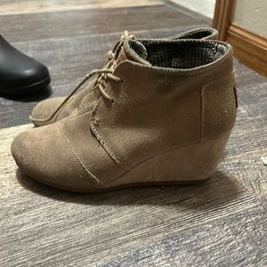 Suede wedges women Sz 7